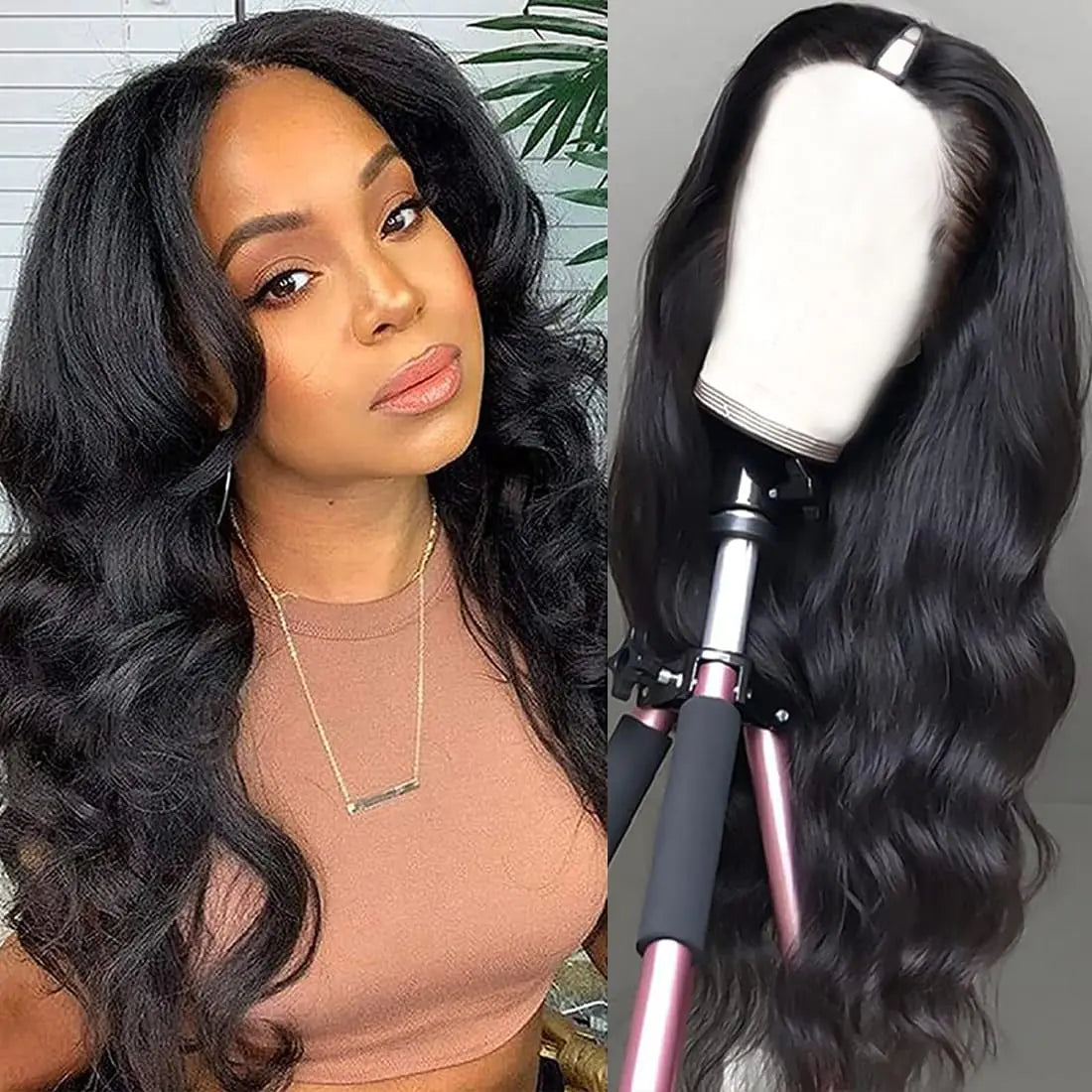 Brazilian Body Wave U Part Wig for Black Women