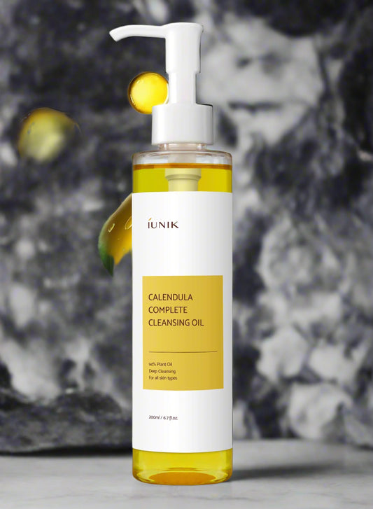 IUNIK Calendula & Jojoba Vegan Cleansing Oil - Gentle Makeup & Blackhead Remover