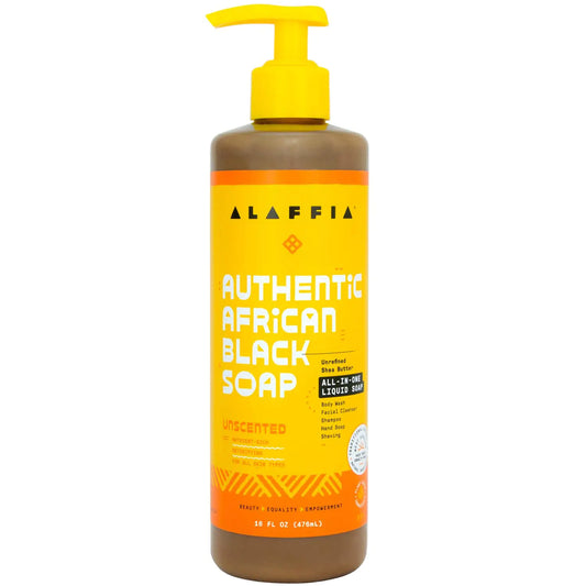 Alaffia Multi-Use Shea Black Soap Unscented 16oz